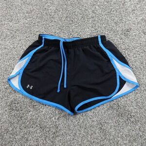 Under Armour Shorts Womens Extra Small Black Lined HeatGear Athletic Run Jog Gym